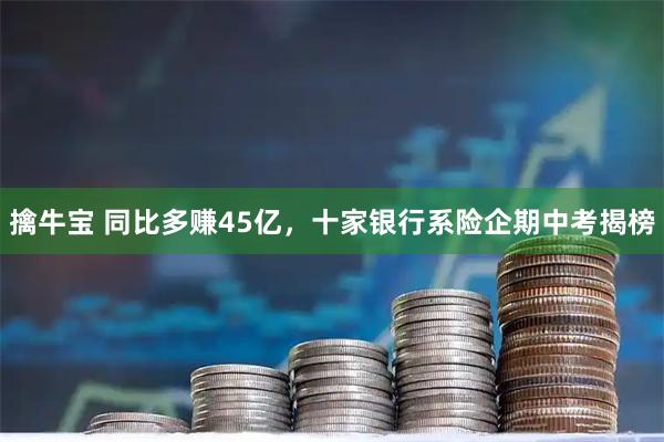 擒牛宝 同比多赚45亿，十家银行系险企期中考揭榜